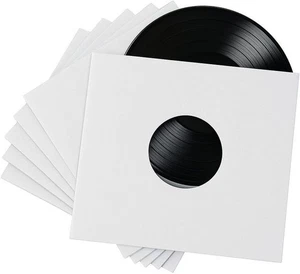 500 - Pack White Paper Vinyl 45 RPM Record Inner Sleeves 7-Inch LP Album - Picture 1 of 6