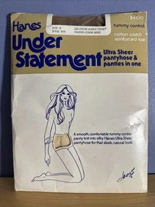 Collant e mutandine Hanes Under Statement vintage 1977 taglia D appena lì beige - Foto 1 di 7