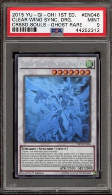 Yu-Gi-Oh! Clear Wing Synchro Dragon 1st Edition Ghost Rare CROS-EN046 PSA 9 Mint - Image 1 of 2