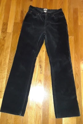 Damas L.L. Pantalones de terciopelo negro Bean talla 8 M/alto Foto 1 de 4