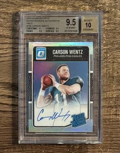 2016 Donruss Optic Refractor /99 Carson Wentz Rookie RC BGS 9.5 Auto 10 - Bild 1 von 2