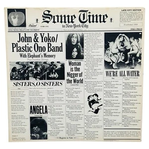 JOHN LENNON YOKO PLASTIC ONO BAND Some Time In New York City 1972 Double LP -EX - Picture 1 of 22