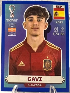 Panini 2022 FIFA World Cup Qatar Gavi Sticker Blue Parallel RARE ESP10 - Picture 1 of 1