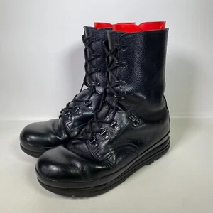 Aku Combat Boots UK 12 Black 295 Swiss Army Military Leather Vintage Jungle - Picture 1 of 19