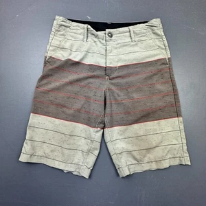 Volcom Shorts Men’s 29 Gray Red Striped 4-Way Stretch Casual Beach - Picture 1 of 15