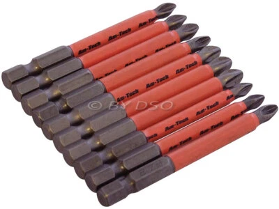 AM TECH Quality 10 pc 50mm Non Slip Phillips Power Drill Bit Set L2360 UK STOCK