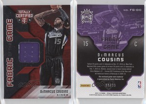 2015-16 Totally Certified Fabric of the Game Materials Red /99 DeMarcus Cousins