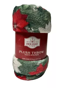 Holiday Time Plush Throw Christmas Throw Blanket 48x58 In Soft - Picture 1 of 1