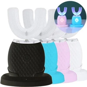 Schall Silikon Elektrische Zahnbürste U Form 360 Grad Mundreinigung Automatisch - Bild 1 von 28