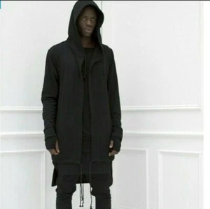 Para hombres Chaqueta con capucha Abrigo de trinchera Cárdigan con capucha Punk Prendas de abrigo informales largas - Imagen 1 de 16