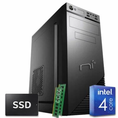PC Fisso assemblato intel quad-core 16gb ram DDR4 SSD 240gb windows 10 pro WIFI - Immagine 1 di 4