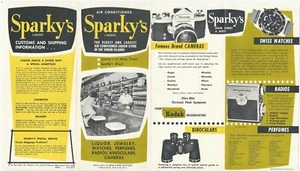 Virgin Islands Sparky’s Liquors Watches & Cameras 1960s Tourist Travel Brochure - Picture 1 of 2