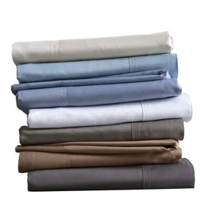 Silky Soft Pillowcases Set of 2 Bamboo Cotton Blend Solid Standard - King - Picture 1 of 12