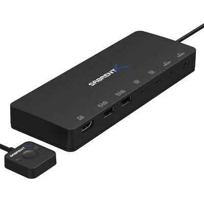 Sabrent 2-Port Type-C KVM Switch with 60 Watt Power Delivery Option (USB-KCPD) - Image 1 of 4