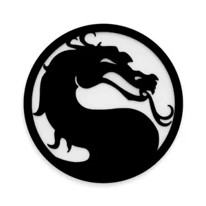 Insegna Mortal Kombat - Decorazione iconica per videogiochi stampata in 3D - Foto 1 di 4