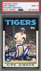 Kirk Gibson Mint 9 PSA DNA Signed 1986 Topps Autograph