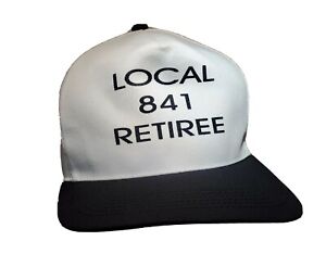Vtg White IUOE Local 841 Hat International Union of Operating Engineers Retiree