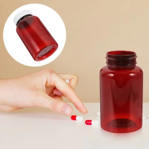 6 Pcs Pill Jar Empty Pills Medicine Bottles with Lids Caps Travel - Picture 1 of 12