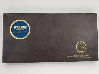 Vintage 1953 SCRABBLE Game - Selchow & Righter Co - 2 Holders. FREE SHIPPING - Image 1 of 4