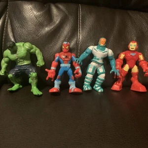 Lot Marvel Fantastic Four Psycho Man 1996 5" Figure Iron Man Spiderman Hulk Vtg - Picture 1 of 7