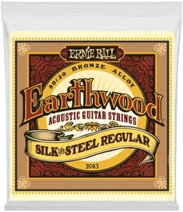 Ernie Ball 2043 Earthwood Silk and Steel Regular Acoustic Set, .013 - .056 - Picture 1 of 1