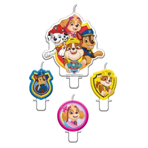 4 Paw Patrol Figurenkerzen - Tischdeko Torten-Kerzen Hundestaffel Kuchen-Kerzen - Bild 1 von 1
