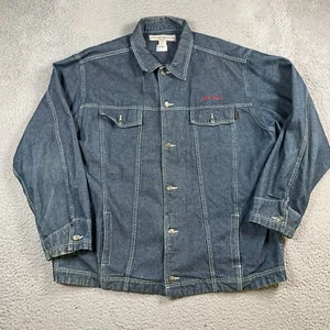 Phat Farm Jacke Herren 2XL Denim Trucker Metallknopf Vintage Y2K Baggy Hiphop - Bild 1 von 14