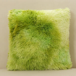 43x43cm Tie-dye Fur Cushion Cover Soft Plush Pillow Case Trendy Home Decor Soft