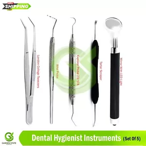 Prime Dental Tartar Plaque Removal Tools Kit Explorer Tooth Scraper Light Mirror - Picture 1 of 6