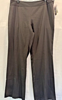 Ingredientes Mujer Talla 12 Negro Elastizado Bolsillos Frontales Planos Pierna Ancha Pantalones Nuevo con Etiquetas Foto 1 de 4