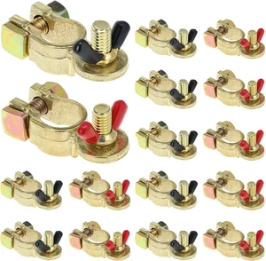 Brass Marine Grade Battery Terminal Top Post, 8 Pairs Battery Terminal Connector - Picture 1 of 12