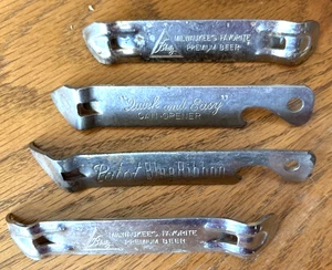 Assorted Advertising Metal Can/Bottle Openers  Lot of 4  Pabst Blatz Milwaukee - Picture 1 of 4