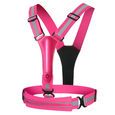 LED Reflective Vest Light Up Running Vest High Visibility Reflective Safety Vest - Image 1 of 4