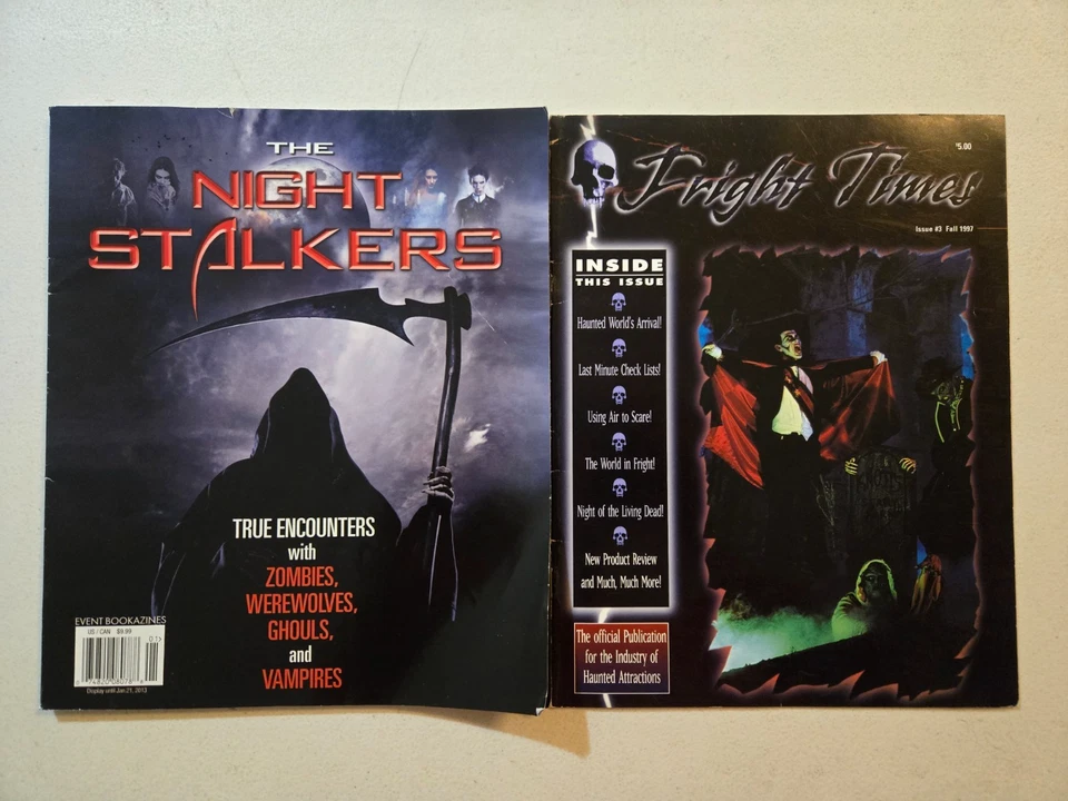 SCARY/HORROR Magazine Lot of 2 - THE NIGHT STALKERS 2013 & FRIGHT TIMES 1997 - Image 1 of 4