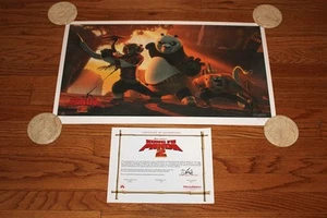 Dreamworks Kung Fu Panda 2 Lim Ed. Hand Numbered Litho Poster Jack Black Po - Picture 1 of 1