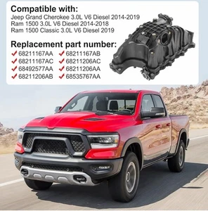 Radhlbniu Intake Manifild w/Control Valve 2014-2018 Ram 1500 3.0 Diesel V-6 JEEP - Picture 1 of 24