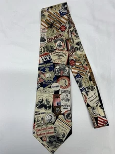 Neu mit Etikett Herrenkrawatte, Museumsartefakte, Handarbeit 100 % Seide, Republikaner Politik, - Bild 1 von 5