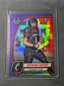 Brendan Sorsby 2024 Bowman University Purple 1st Bowman Cincinnati /399 - Picture 1 of 2