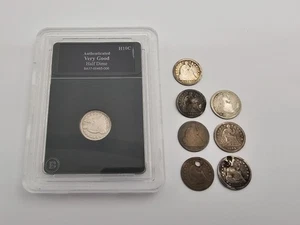 (Lot of 8) Seated Liberty Half Dimes 5c 90% Silver US Coin H10c 1849 1853 +More! - Picture 1 of 8
