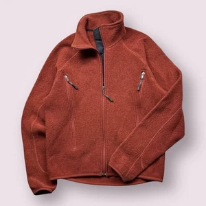 Vintage Men’s iBex Wool Full Zip Heavyweight Jacket Hiking 90s USA Made Sz Small - Picture 1 of 9