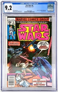 Cómic Marvel Star Wars 6 de diciembre de 1977 CGC 9,2 casi nuevo - Darth Vader Luke batalla final - Imagen 1 de 7