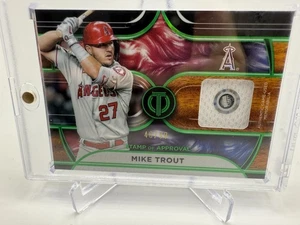 2022 Topps Tribute - Stamp of Approval Relics Mike Trout #SOA-MT Green /99 (MEM) - Picture 1 of 8