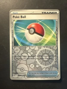 Trainer Item Poke Ball 185 /198 Pokémon Scarlet Violet Reverse Holo Foil 2023 - Picture 1 of 2
