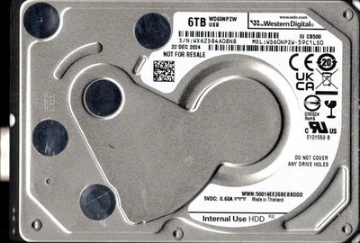 WD60NPZW-59C1LS0 WX62D DEC 2024 Western Digital 5TB 2.5" Hard Drive - Image 1 of 2