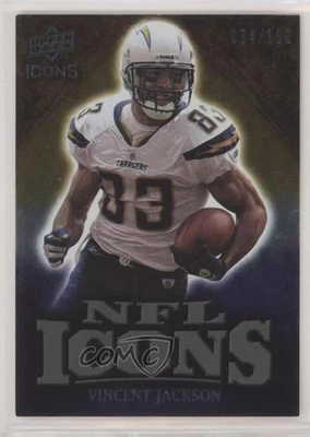 2009 Upper Deck Icons NFL Icons Silver /199 Vincent Jackson #IC-VJ - Image 1 of 2
