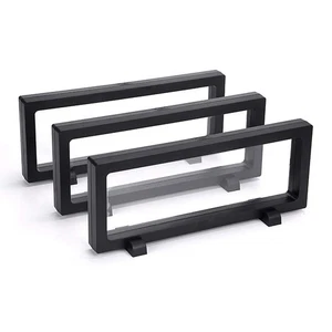 3 Stück 3D Schwebende Vitrine, Schwarz Display Ständer Halter 9"×3,54"×0,75"(L×B... - Bild 1 von 7