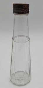 Botella de ketchup Owens Corning-Illinois vintage etiqueta azul 9 1/4" RARA - Imagen 1 de 3