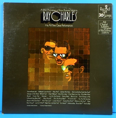 25TH ANNIVERSARY IN SHOW BUSINESS SALUTE TO RAY CHARLES 2X LP 1971  VG/VG+!!A - Image 1 of 4