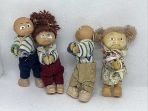 Vintage 80's Cabbage Patch Kid 3” Pencil Hugger Clip On Pinch Doll Lot Of 4 ASIS - Picture 1 of 5