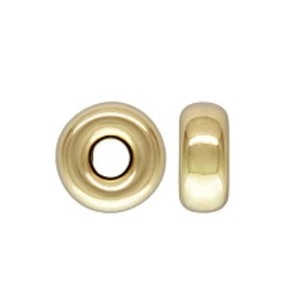 12 Stck. 3 mm 14k Gold Gefüllt Rondelle Zwischenring Perlen Rondell für Schmuck Zum Selbermachen Herstellung - Bild 1 von 1